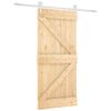 vidaXL Преплъзваща се врата Естествено и бяло 95 x 210 cm