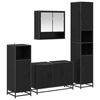 vidaXL Комплект мебели за баня 4 бр. Черния дъб 35 x 37,5 x 188,5 см