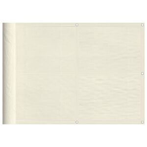 vidaXL Балконски параван кремав 75x700 см 100% полиестер оксфорд