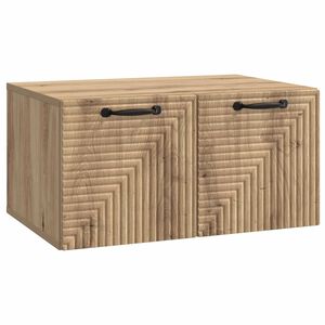 vidaXL Стенно монтиран ТВ шкаф 59,5 x 41 x 30 см Дъб артизан
