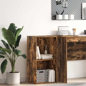 vidaXL Библиотека, опушен дъб, 40x30x77 см, инженерно дърво