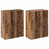 vidaXL Стенно шкафче 2 pcs Старо дърво 69,5 x 34 x 90 см