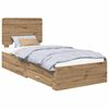 vidaXL Рамка за легло с чекмедже Дъб 90 x 200 cm Инженерна дървесина