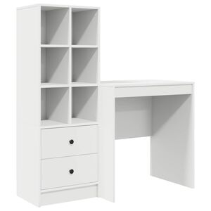 vidaXL Бюро Бяло 115,5 x 50 x 127 см 2 бр.