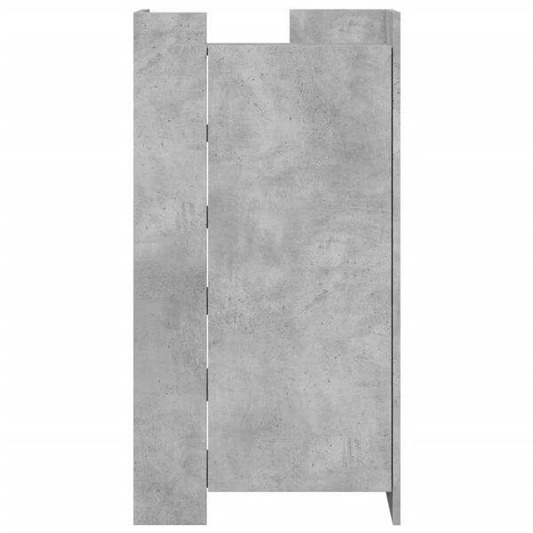 vidaXL Шкаф за обувки, бетонно сив, 52x37,5x100 см, инженерно дърво