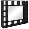 vidaXL Шкаф с огледало Черния дъб 91 x 15 x 76,5 см