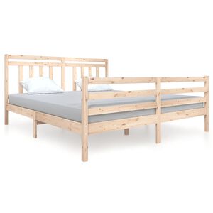 vidaXL Рамка за легло 180x200 см Super King дърво масив