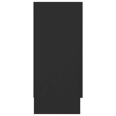 vidaXL Бюфет, черен, 120x30,5x70 см, ПДЧ