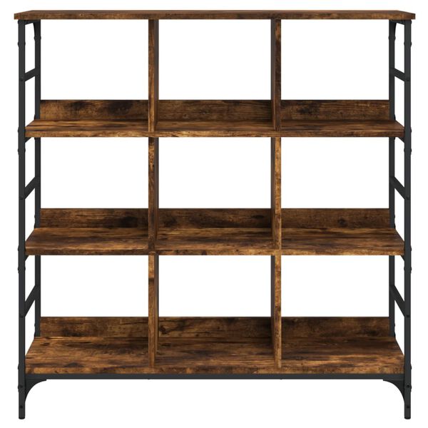 vidaXL Сайдборд, опушен дъб, 102x32x103,5 см, инженерно дърво