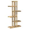 vidaXL Стойка за растения Бяло 68 x 23,5 x 140 см