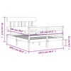 vidaXL Рамка за легло с табла, 120х200 см, масивно дърво
