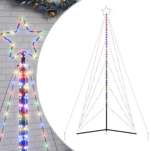 vidaXL LED коледна елха 615 светодиода Цветни 404,5 см
