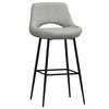 vidaXL Бар табуретки, 2 бр, светлосиви, кадифе