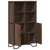 vidaXL Висок шкаф, кафяв дъб, 79,5x35,5x137,5 см, инженерно дърво
