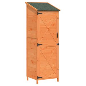 vidaXL Градина постройка Кафяво 59,5 x 56 x 176,5 см