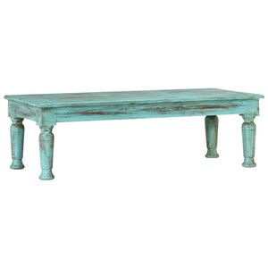 vidaXL Маса за кафе, 110x50x34 см, масивно регенерирано дърво