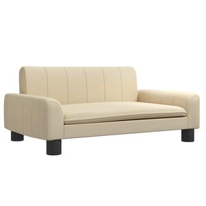 vidaXL Кучешко легло кремаво 70x45x30 см текстил