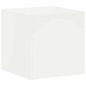 vidaXL Стойка за растения Бяло 40 x 40 x 40 cm Стомана