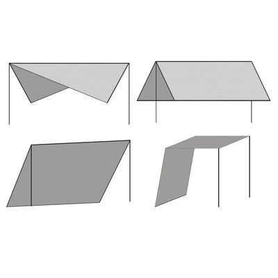 vidaXL Сенник Tarp с рейки, HDPE, квадратен, 3x3 м, бял