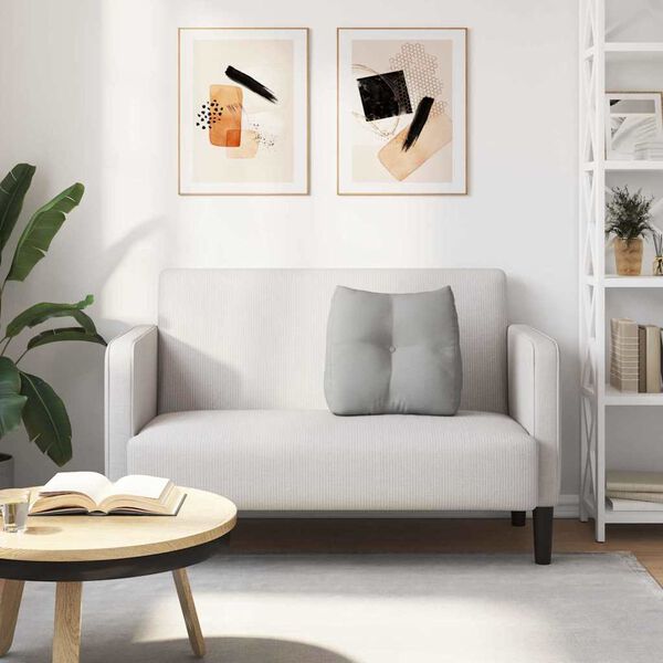 vidaXL Възглавница за гръб Облачно сиво 45 x 24 x 50 см текстил