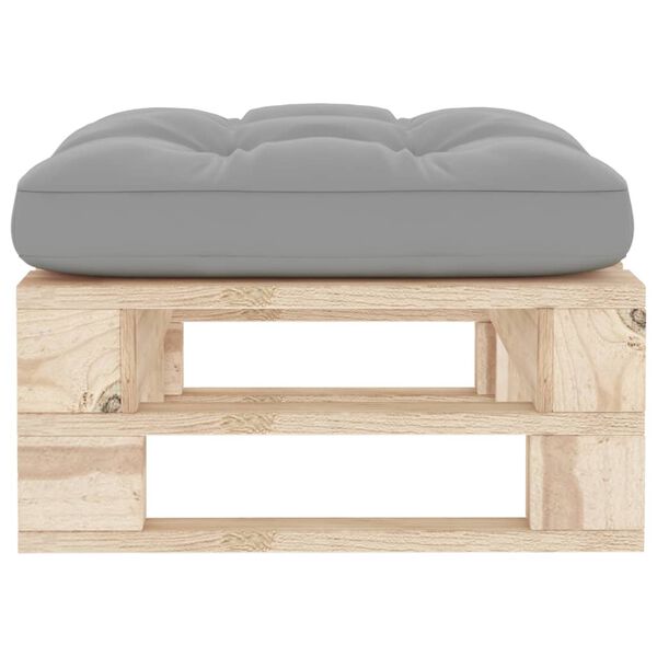 vidaXL Градинска палетна табуретка импрегнирано борово дърво