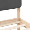 vidaXL Леглова рамка с тапицирана гръбна част Тъмен сив 75 x 190 cm