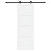 vidaXL Преплъзваща се врата Бял и черен 83 x 232 см