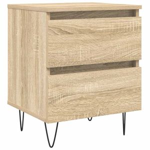 vidaXL Нощно шкафче, сонома дъб, 40x35x50 см, инженерно дърво