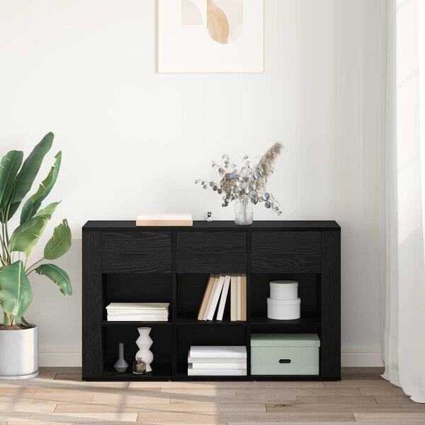 vidaXL Служебен шкаф Черния дъб 100 x 30 x 59,5 см Инженерно дърво