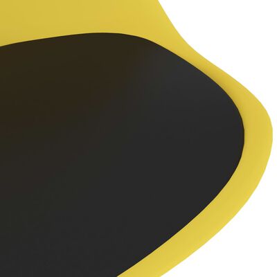 vidaXL Трапезен комплект от 5 части, жълто и черно