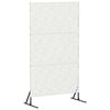 vidaXL Екран за уединение 100 x 50 x 180 см Стомана Бяло