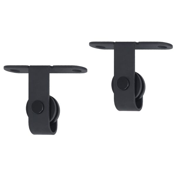 vidaXL Комплект за мини плъзгаща врата за шкаф, стомана, 200 см