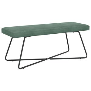 vidaXL Пейка Едноцветен Морско зелено 110 x 40 x 45 cm Кадифе