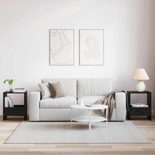 vidaXL Етажерка за списания 2 pcs Черния дъб 35 x 30 x 45 см