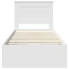 vidaXL Рамка за легло с чекмедже Бяло 90 x 200 cm Инженерна дървесина