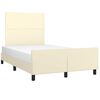 vidaXL Рамка за легло без матрак, кремава, 120x190 см, изкуствена кожа