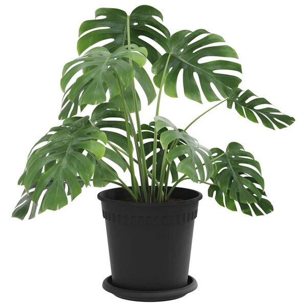 vidaXL Саксии за растения 24 pcs Черно &Oslash; 17 x 14 см Пластмаса