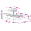 vidaXL Рамка за легло без матрак, восъчнокафяв, 140x200 см, бор масив