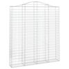 vidaXL Габионни кошници арка 2 бр 200x30x220/240 см поцинковано желязо