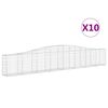 vidaXL Габионни кошници арка 10 бр 400x30x60/80 см поцинковано желязо