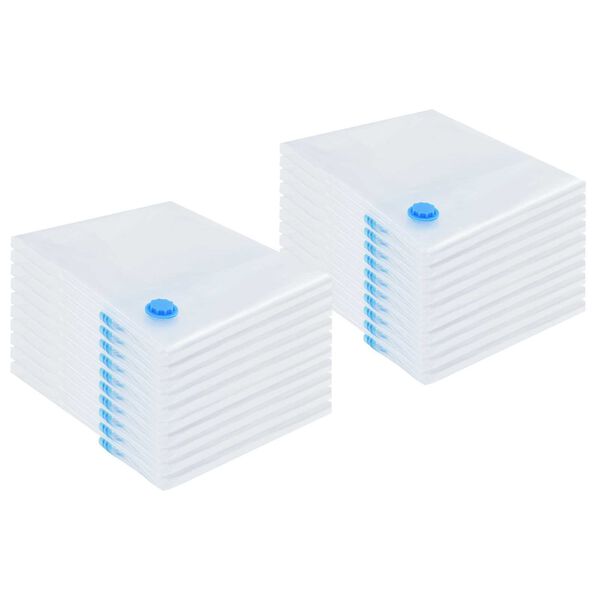 vidaXL Вакуумни торби за съхранение със съхранение 20 pcs 130 x 100 cm