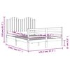 vidaXL Рамка за легло с табла, 140x190 см, масивно дърво