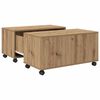 vidaXL Масичка за кафе Дъб 75 x 75 x 38 cm Инженерна дървесина