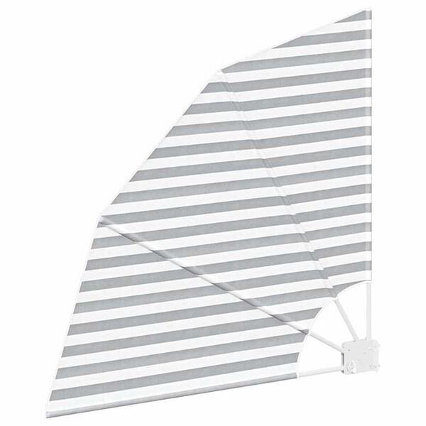 vidaXL Прозорец за балкон Антрацит и бяло 115 x 115 см Полиестер