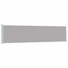vidaXL Прибираща се странична тента, 120x500 см, сива