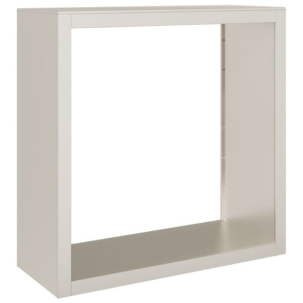 vidaXL Стойка за дърва за огрев 100x40x100 см Патинираща стомана