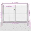 vidaXL Градинска порта, поцинкована стомана, 300x175 см, сребриста