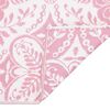 vidaXL Външен килим ARAKIL Розово и бяло 400 × 300 cm 50% Полипропилен