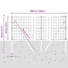 vidaXL Ограда с пост Сребрист 0,4 x 50 м Стомана и PVC