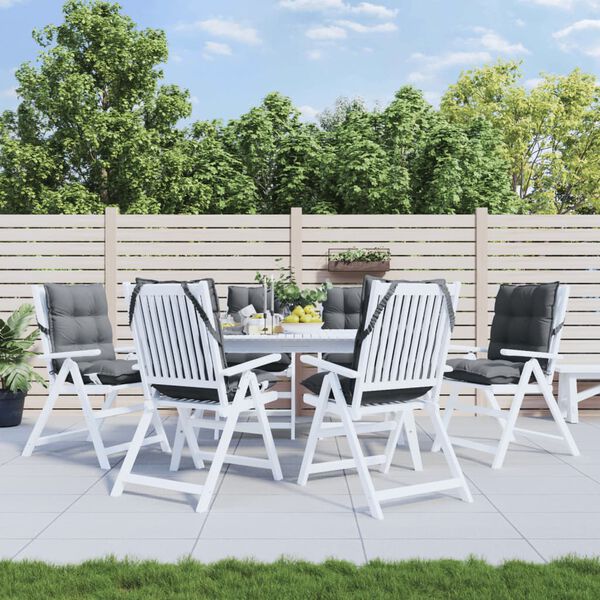 vidaXL Възглавници за стол ниска облегалка 6 бр антрацит Оксфорд плат